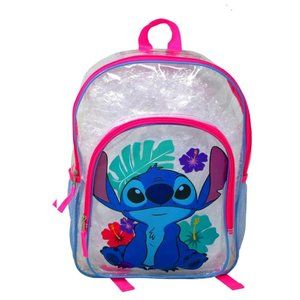 Disney Lilo & Stitch Transparent 16" Backpack, Multi, Large, Stitch